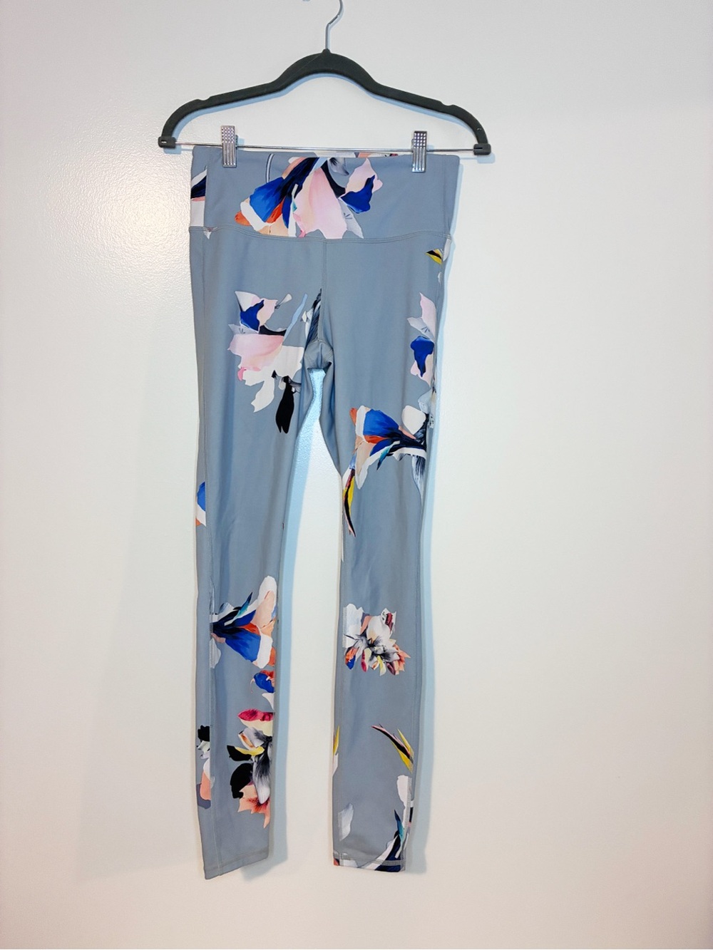 Athleta Paradise Floral High Rise Chaturanga Leggings - Slate Blue - Small S